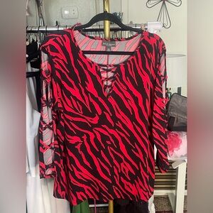 Bold Elements SZ 2X Zebra Red & Black with SEXY Woven Open Sleeve.